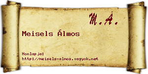 Meisels Álmos névjegykártya
